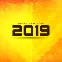 Beautiful Happy New Year 2019 background vector