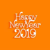 Abstract Happy New Year 2019 greeting background vector