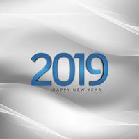 Abstract New Year 2019 beautiful background vector