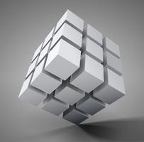 Ilustración de cubo 3D. vector