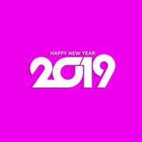 Abstract New Year 2019 stylish text design background vector