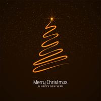 Abstract Merry Christmas tree decorative background vector
