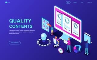 Quality Content Web Banner vector