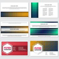 halftone Flyer style background Design Template vector