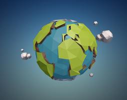 Low Poly Earth vector