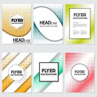 halftone Flyer style background Design Template vector