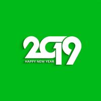 Abstract New Year 2019 decorative text design background vector