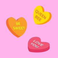 Valentine candy hearts vector