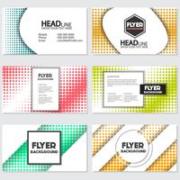 halftone Flyer style background Design Template vector