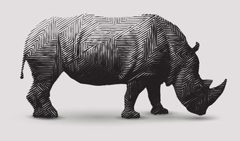 Rhinoceros illustration. vector