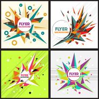 Low Poly Flyer style background Design Template vector