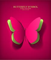 Paper Cut- Out Butterfly vector