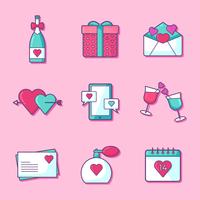 Valentines Day Elements Set Vector