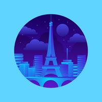 Torre Eiffel París Landmark Vector Illustration