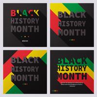Black History Month Social Media Post Templates vector