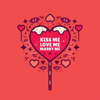 Valentine Candy Hearts vector