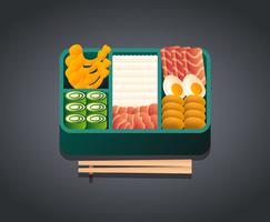 Ilustración de caja bento vector