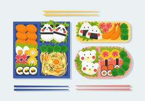 Bento Box Illustration vector