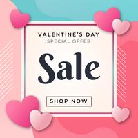 Valentines Day Sale Poster vector