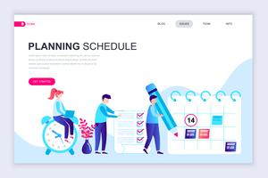 Planning Schedule Web Banner vector