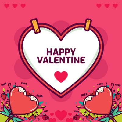 Valentines day frame Vector