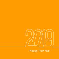 Abstract Happy New Year 2019 background vector