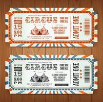 Entradas Vintage Retro Circus vector