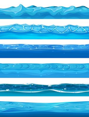 Seamless Water, Ocean And River Layers For Ui Game