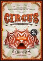 Vintage Circus Poster With Big Top