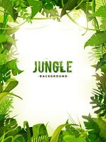 Jungle Tropical Leaves Background vector