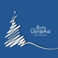 Abstract Merry Christmas background with tree design