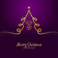 Abstract Merry Christmas background with tree design vector