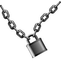 Padlock with Chain vector