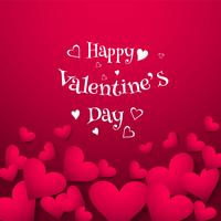 Valentines day colorful hearts card background illustration vector