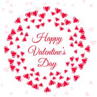 Valentines day colorful hearts card background illustration vector