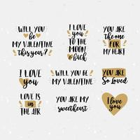 Vector Valentine's Day Messages