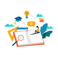Education, online training courses vector