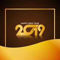 Modern new year 2019 celebration background vector