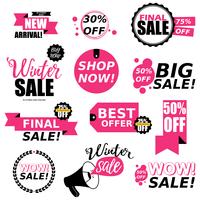 Sale stickers collection vector