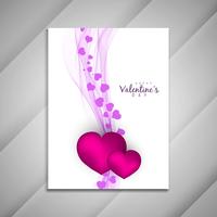 Abstract Happy Valentine's Day brochure design presentation vector