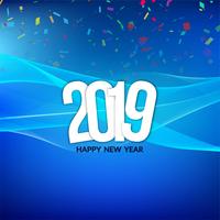 Modern new year 2019 celebration background vector