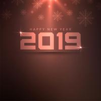 Happy new year 2019 elegant decorative background vector
