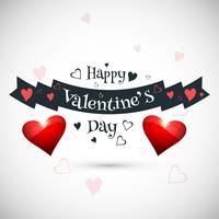 Beautiful card valentine's day background with hearts design vector