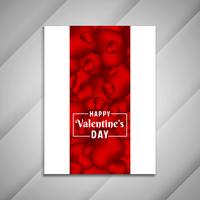 Abstract Happy Valentine's Day brochure design presentation vector