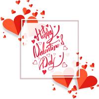 Beautiful card valentine's day background with hearts design vector