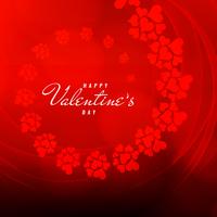 Abstract Happy Valentine's Day wavy background vector