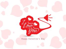 Abstract Happy Valentine's Day beautiful background vector