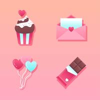 valentine's day element set vector