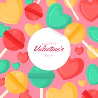 Fondo de corazones de dulces de San Valentín vector