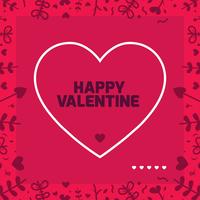 Valentines day frame Vector